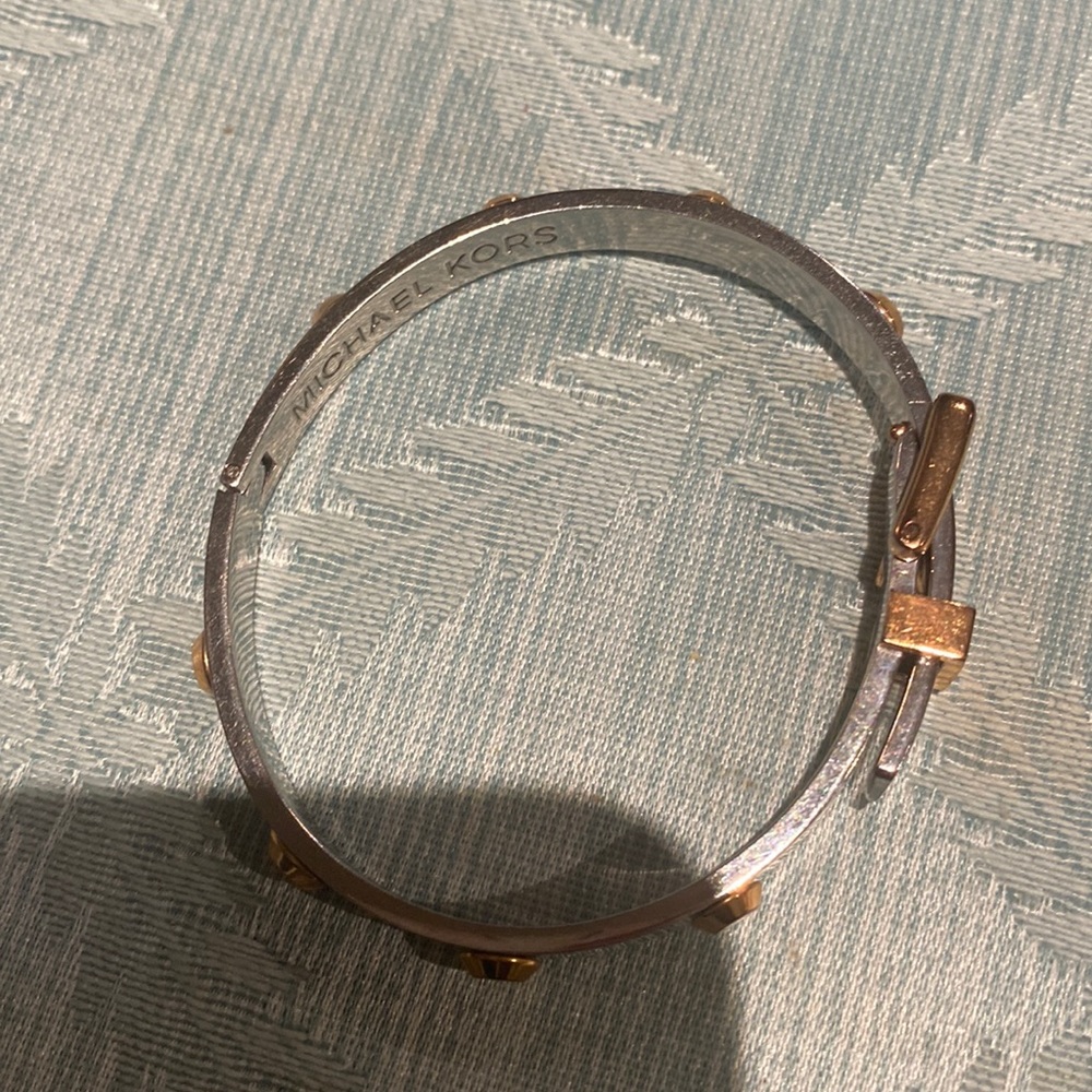 Michael kors silver and gold bracelet